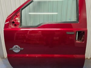 2013-2016 Ford F250 F350 F450 F550 Super Duty Front Driver Door w/ Power Window and Keyless Entry, Ruby Red Paint Code (RR)